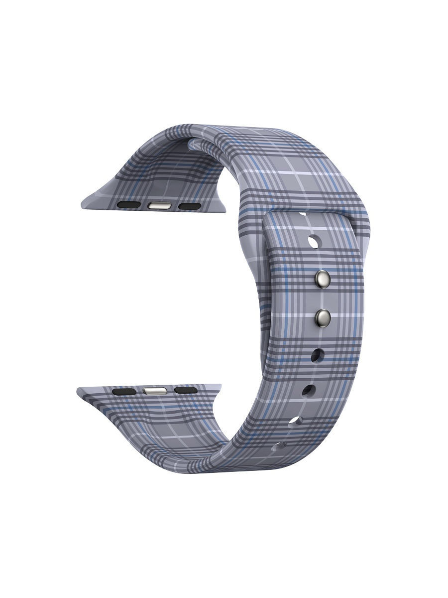 Ремешок Lyambda Urban для Apple Watch, силикон, белый/черный (DSJ-10-207A-44)