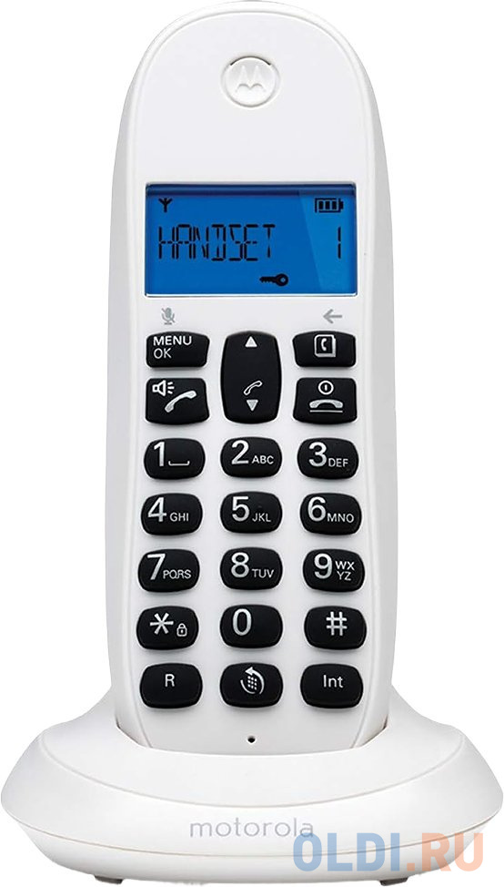 Р/Телефон Dect Motorola C1001СB+ белый АОН