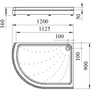 Душевой поддон Radomir Соул 4 120х90 левый (1-11-0-1-0-010)