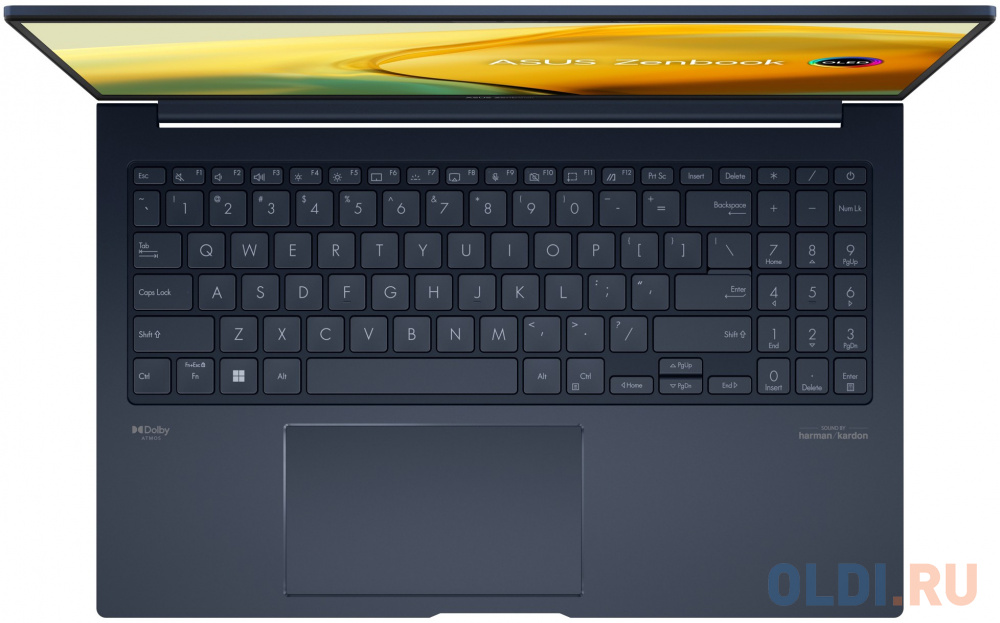 Ноутбук Asus Zenbook 15 UM3504DA-MA432 Ryzen 5 7535U 16Gb SSD512Gb AMD Radeon 15.6" OLED 2.8K (2880x1620) noOS blue WiFi BT Cam Bag (90NB1161-M00