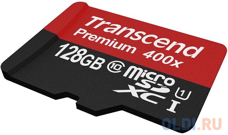 Карта памяти MicroSDXC 128GB Transcend UHS-I U1 + SD Adapter (TS128GUSDU1)