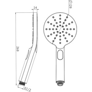 Ручной душ Lemark серый (LM8122GM)