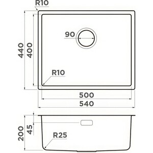 Кухонная мойка Omoikiri Tadzava 54-U/I Ultra вороненая сталь (4993267)