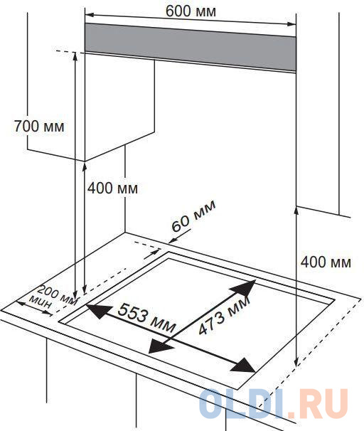 Варочная панель газовая Midea MG640W белый