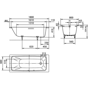 Ванна стальная Kaldewei Cayono 751 Easy-Clean 180x80 см (275100013001) в Москвe