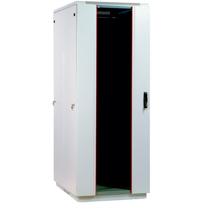 Шкаф телекоммуникационный напольный 42U 800x1000 мм, стекло, серый, разборный, ЦМО ШТК-М-42.8.10-1ААА (30144523500)