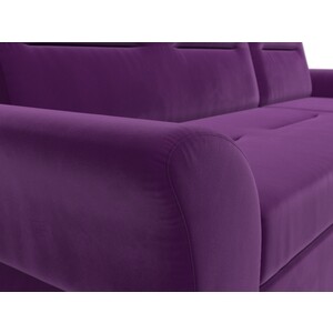 АртМебель Угловой диван Клайд микровельвет фиолетовый правый угол