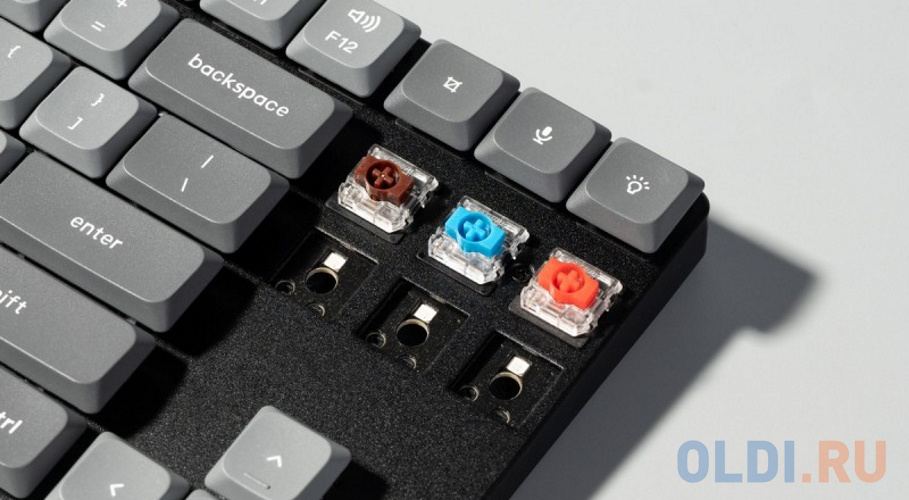 Беспроводная механическая ультратонкая клавиатура QMK Keychron K1 Max, 87 клавиш, Hot Swap, RGB-подсветка, Gateron Brown Switch