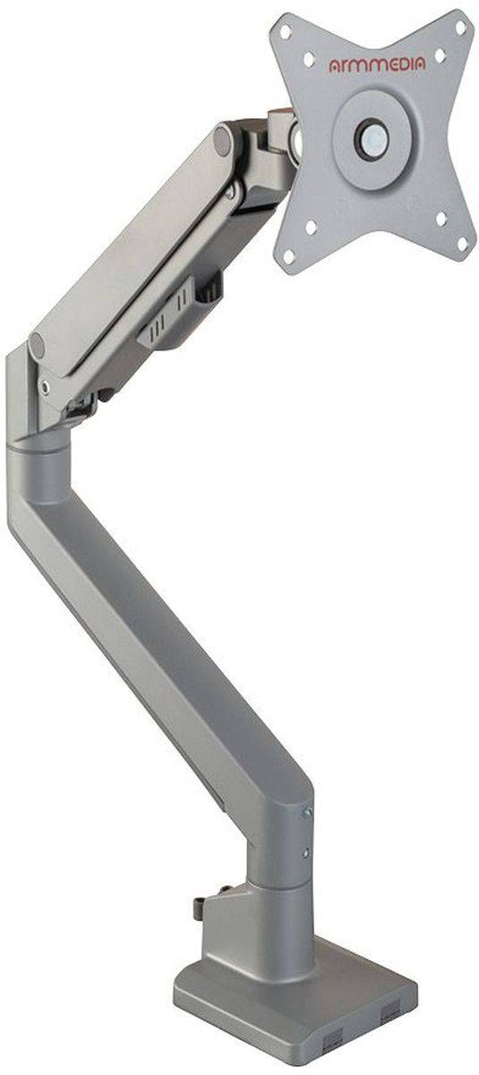 Кронштейн для монитора Arm Media LCD-T35, настольный, поворот и наклон верт.перемещ., серебристый (90392)