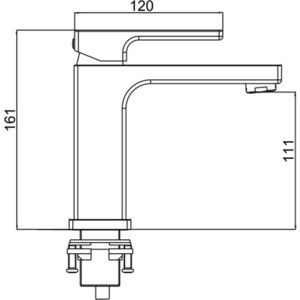 Смеситель для раковины Gappo G1017-6 черный (6959477656330)