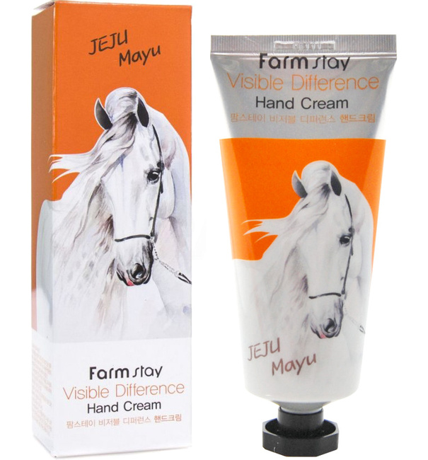 Крем для рук с лошадиным маслом Visible Difference Hand Cream Jeju Mayu