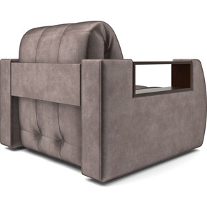 Кресло-кровать Mebel Ars Барон №3 (бархат серо-шоколадный STAR VELVET 60 COFFEE)