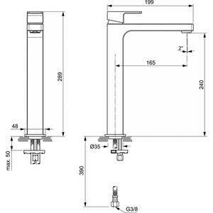 Смеситель для раковины Ideal Standard Edge хром (A7114AA)