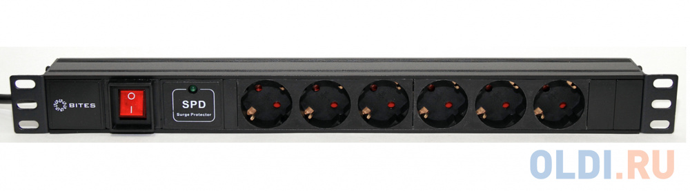 Блок розеток 5bites PDU619A-06 6 розеток 1.8 м черный