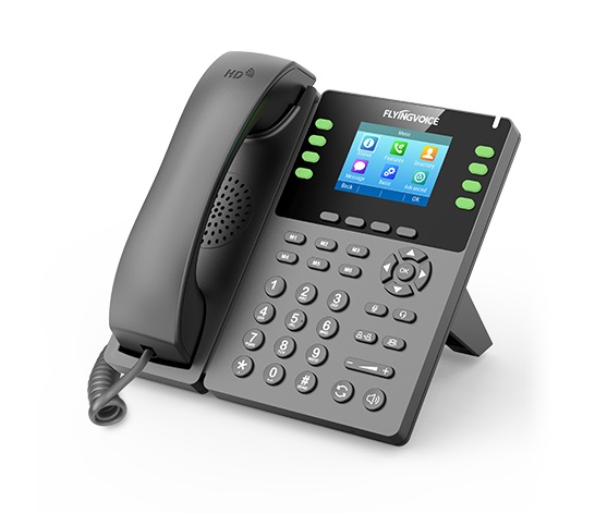 VoIP-телефон FLYINGVOICE P23GW, 8 линий, 8 SIP-аккаунтов, цветной дисплей, серый (P23GW)