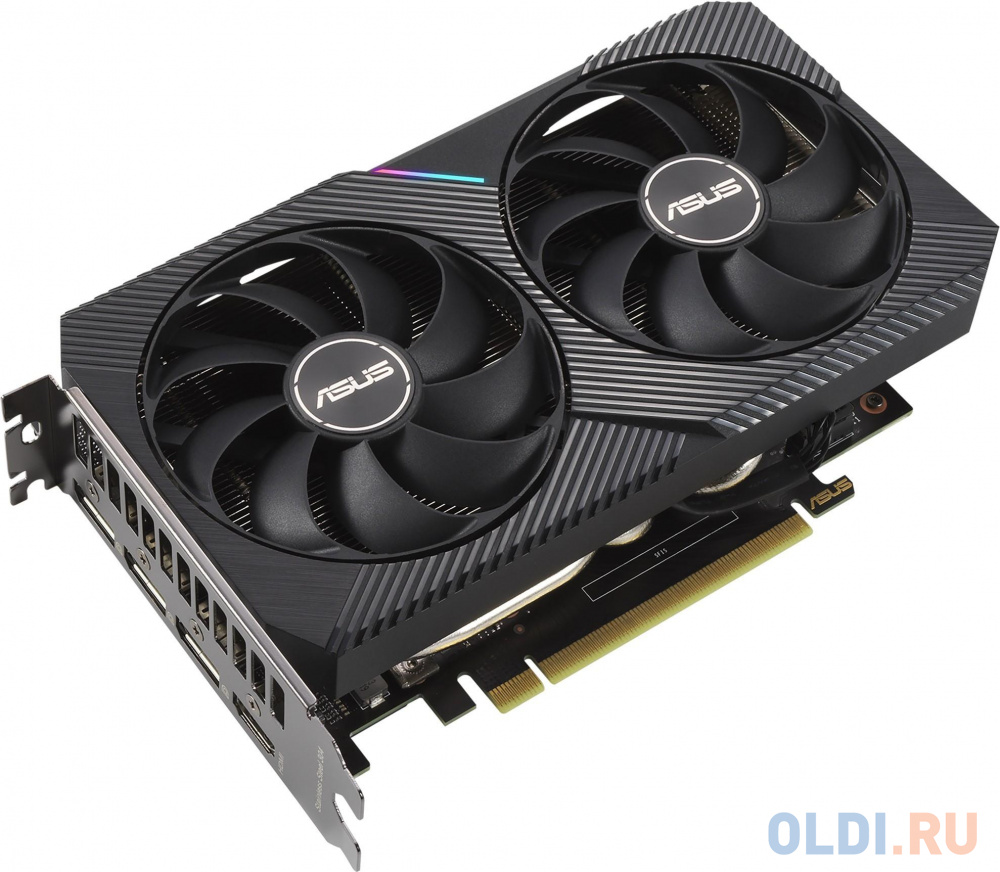 Видеокарта ASUS nVidia GeForce RTX 3060 Ti Dual V2 OC Mini LHR 8192Mb