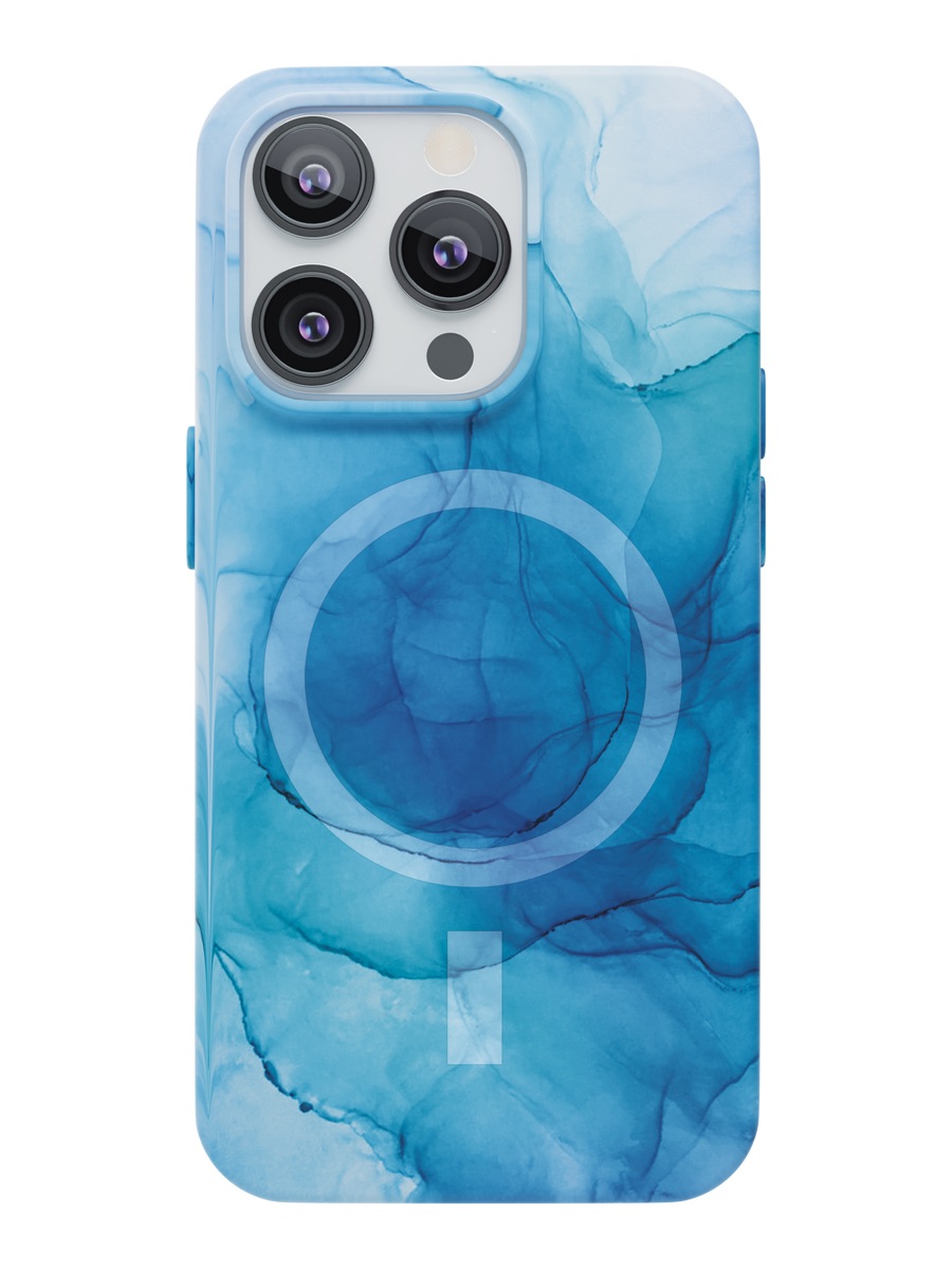 Чехол защитный VLP Splash case с MagSafe для iPhone 14 ProMax, синий