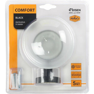 Мыльница Fixsen Comfort Black черный матовый/стекло матовое (FX-86008) в Москвe