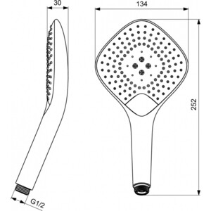 Ручной душ Ideal Standard Idealrain Evo Jet (B1760AA)