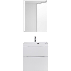 Тумба с раковиной BelBagno Marino-H60 60 bianco lucido (MARINO-H60-600-2C-SO-BL-P, BB600/450-LV-MR-AST)