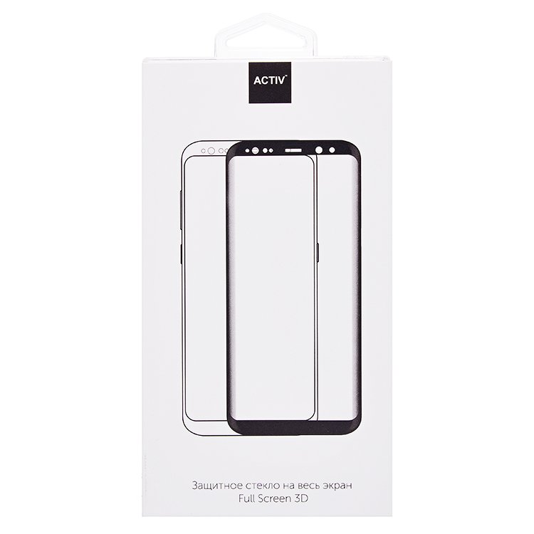 Защитное стекло 3D Activ для смартфона Samsung SM-G935 Galaxy S7 Edge Full Screen, с золотистой рамкой (91274)