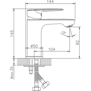 Смеситель для раковины Haiba HB563 хром (HB10563)