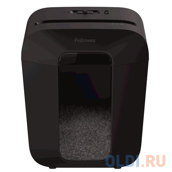 Шредер Fellowes PowerShred LX41 черный (секр.P-4)/перекрестный/8лист./17лтр./скрепки/скобы/пл.карты