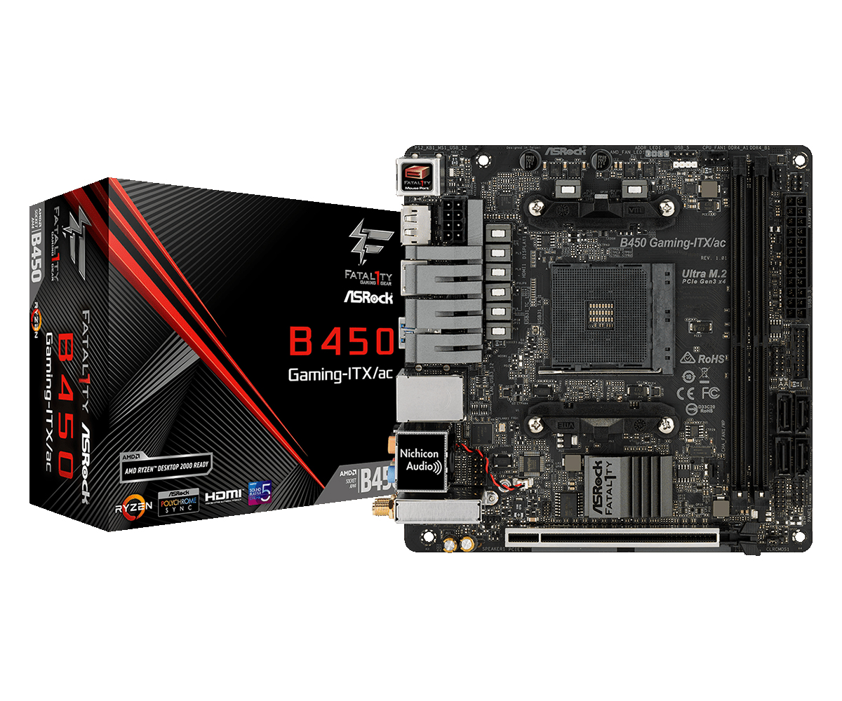 Материнская плата Asrock Fatal1ty B450 Gaming-ITX/AC Socket AM4 в Москвe