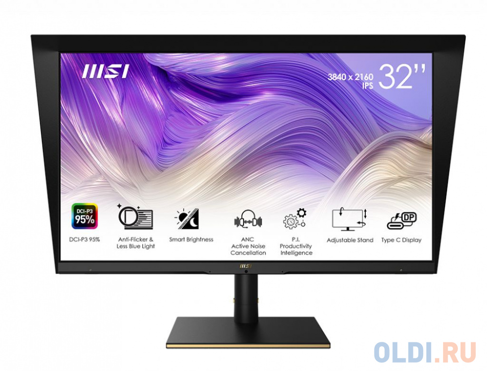 Монитор MSI 32" Summit MS321UP черный IPS LED 16:9 HDMI матовая HAS 400cd 178гр/178гр 3840x2160 60Hz DP 4K USB 9.7кг в Москвe