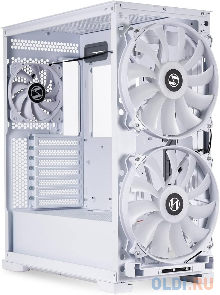 LIAN LI Lancool 215 Snow White, Medium Case: E-ATX (width: under 280mm), ATX, M-ATX, ITX, 2xUSB 3.0, 1xAudio, Included Fans: 2x200mm 800RPM ARGB, 1x12