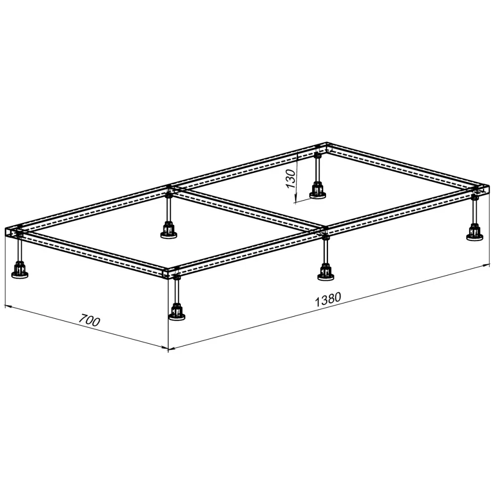 Каркас для литьевого поддона Aquanet