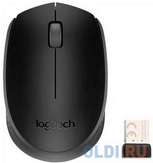 Мышь беспроводная Logitech B170 чёрный USB + радиоканал