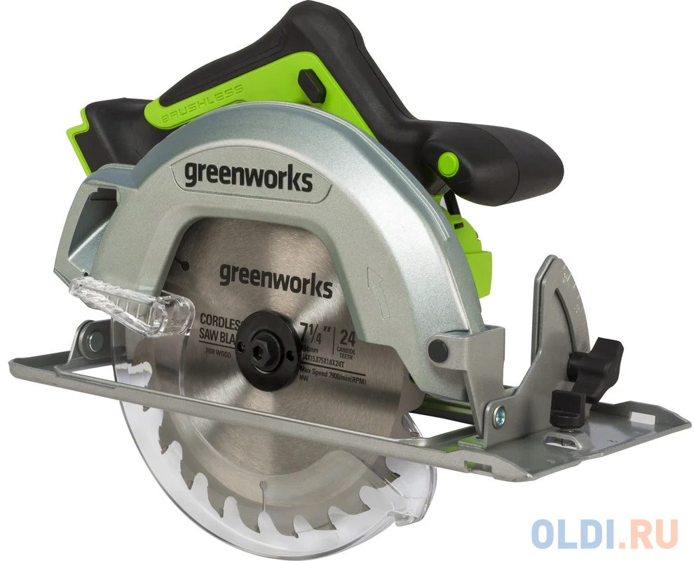 Greenworks GD24CS 24В Пила циркулярная (без аккум.бат и зарядн.уст-ва) [1500907] в Москвe