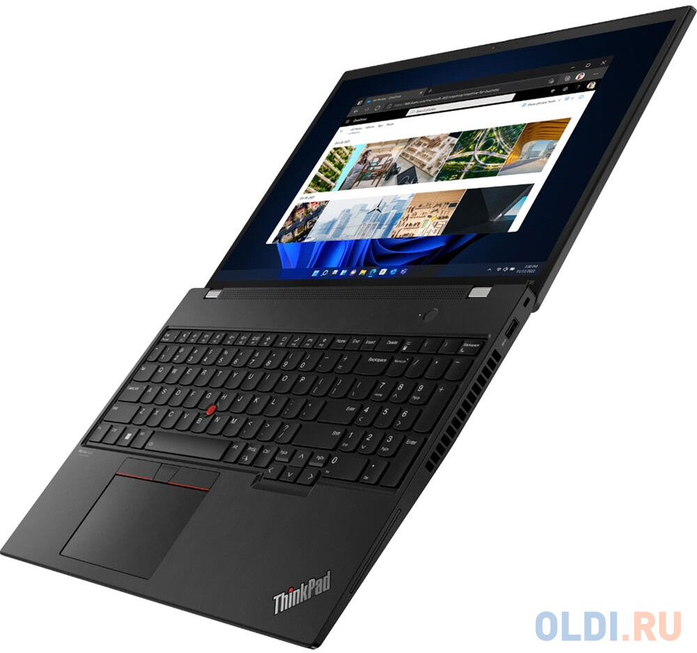 Ноутбук Lenovo ThinkPad T16 G1 Core i5 1235U 8Gb SSD512Gb Intel Iris Xe graphics 16" IPS WUXGA (1920x1200) noOS black WiFi BT Cam (21BV00E5RT) в Москвe