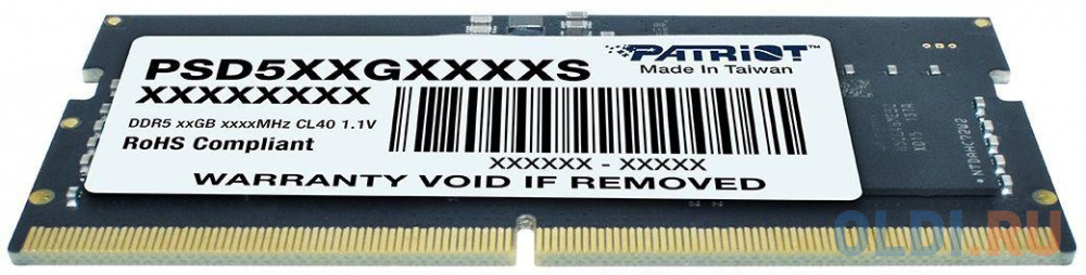 Память DDR5 8Gb 4800MHz Patriot PSD58G480041S RTL PC5-38400 CL40 SO-DIMM 260-pin 1.1В single rank