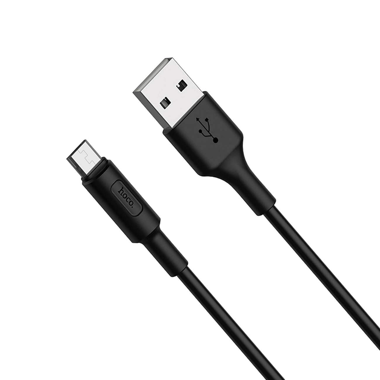 Кабель Micro USB-USB, 2.4A, 1м, черный HOCO RA1 (УТ000022069)