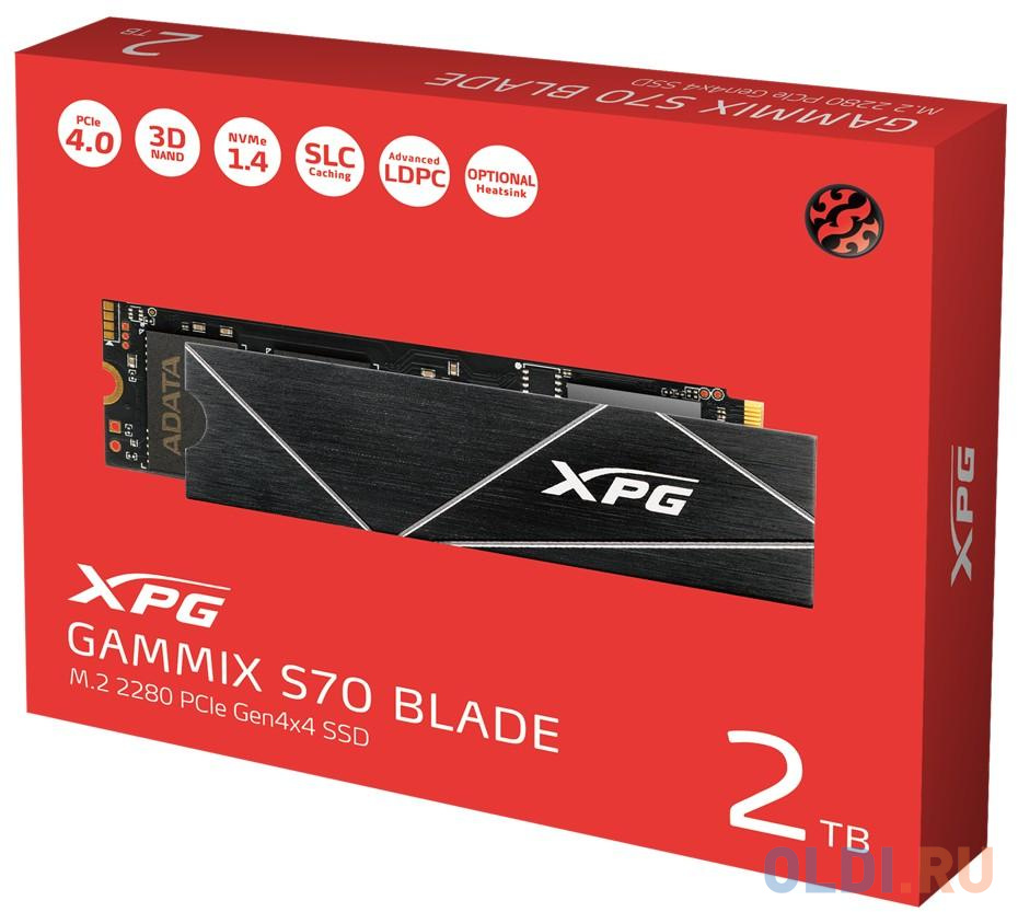 SSD накопитель A-Data XPG GAMMIX S70 BLADE 2 Tb PCI-E 4.0 х4