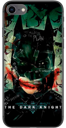 Чехол-накладка Deppa Batman для смартфона Apple iPhone 7/8/SE, пластик, черный (124256)