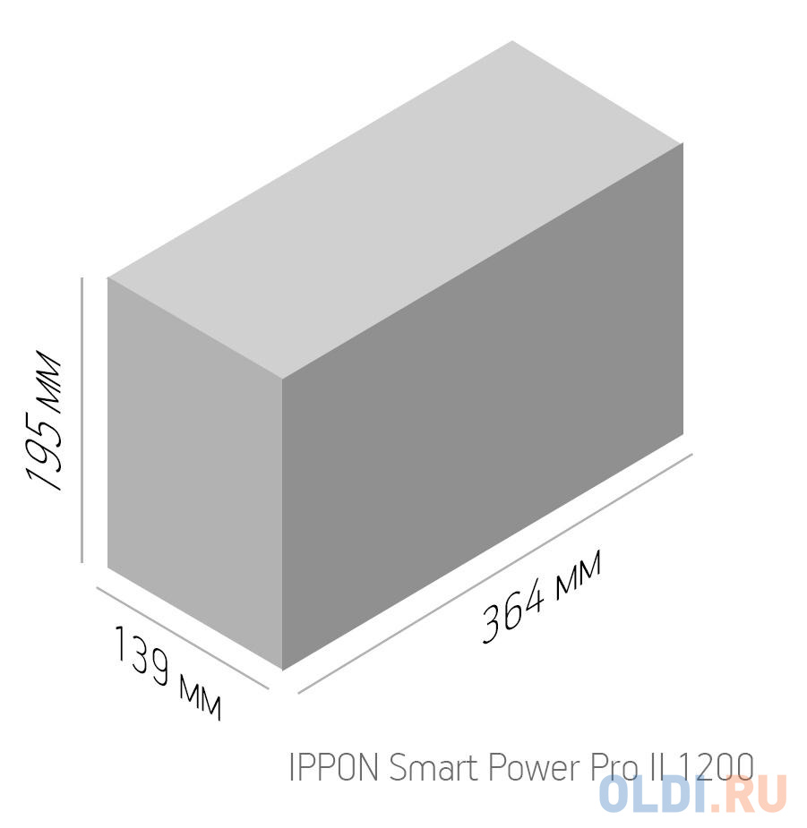 ИБП Ippon Smart Power Pro II 1200 1200VA/720W LCD,RS232,RJ-45,USB (4+2 IEC)