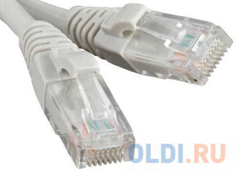 Патч-корд UTP 6 категории 1м Hyperline PC-LPM-UTP-RJ45-RJ45-C6-1M-LSZH-GY LSZH серый