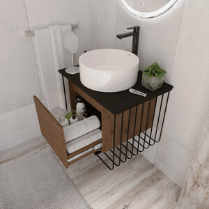 Мебель для ванной Grossman Винтаж 70х50 GR-4041BW, веллингтон/черный