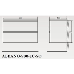 Тумба под раковину BelBagno Albano 90 bianco lucido (ALBANO-900-2C-SO-BL)