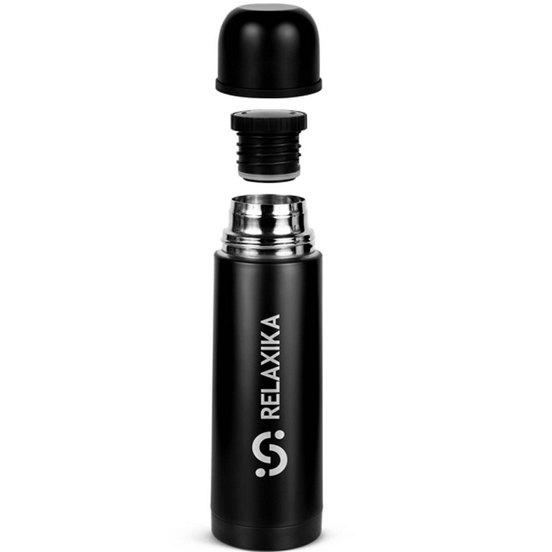 Термос Relaxika + стикерпак Красоты России 750ml Black R101.750.2