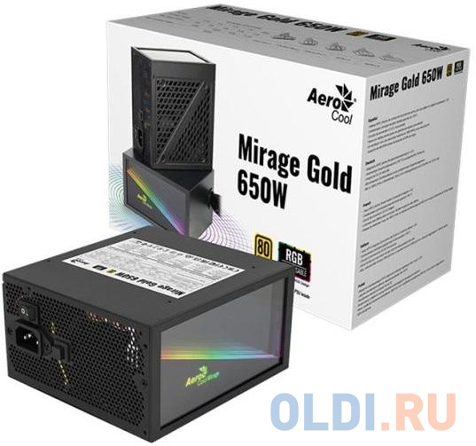 Блок питания Aerocool Mirage Gold 850W Fully Modular 850 Вт