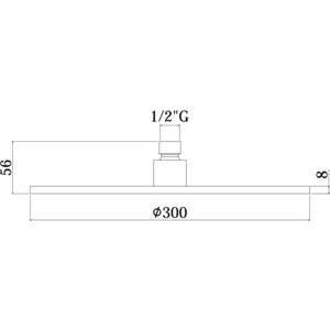 Верхний душ Paffoni Syncro King 300 мм, хромированный (ZSOF078CR)