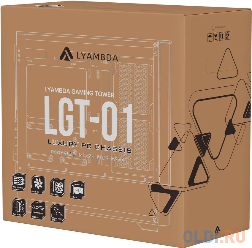 Корпус LYAMBDA LGT-01 (ATX, MICRO ATX, ITX)