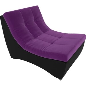 Кресло АртМебель Монреаль кресло микровельвет фиолетовый экокожа черный