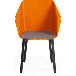 Стул TetChair Doro (mod. 8088) пластик/металл/ткань orange (оранжевый) 90988 / grey (серый) 1509