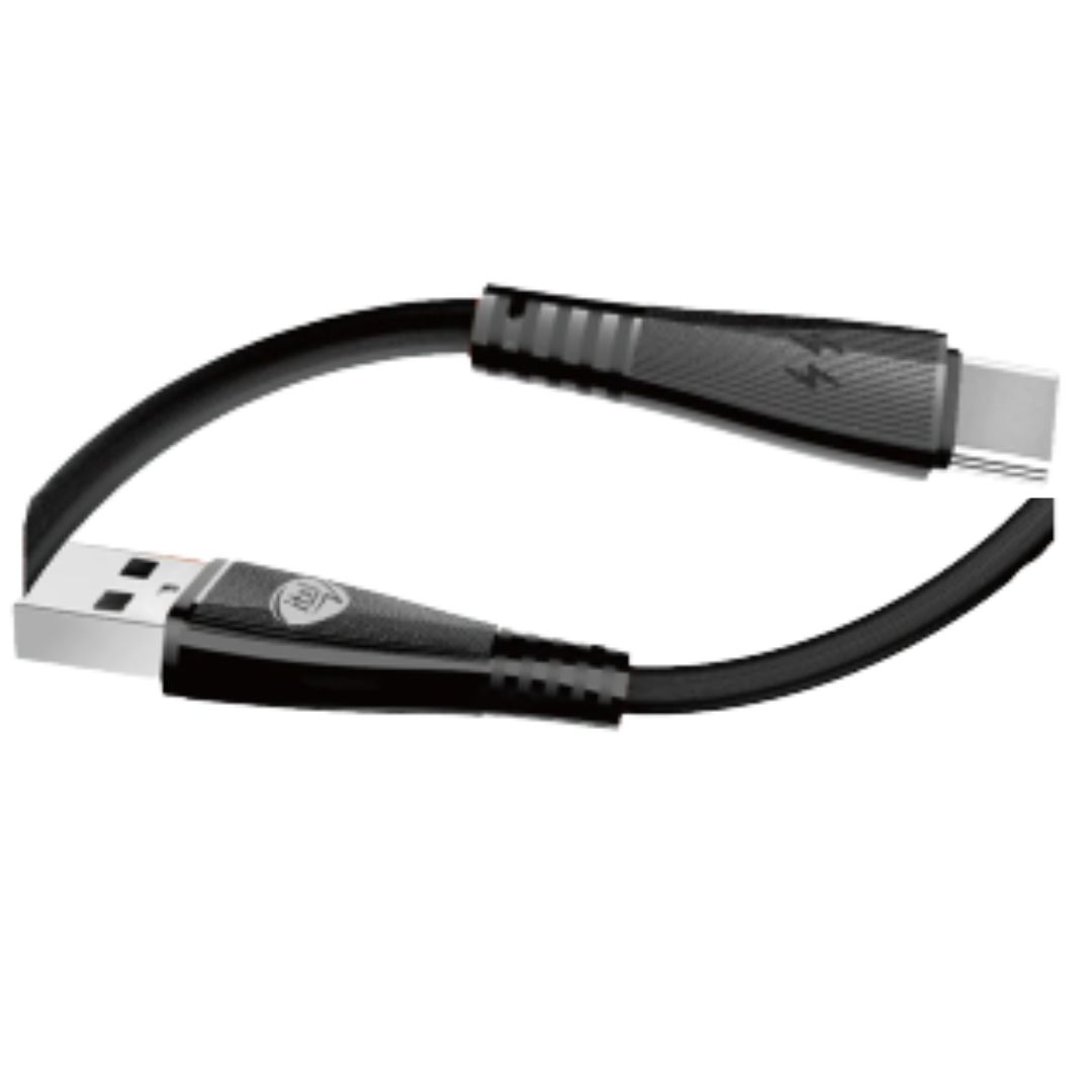 Кабель USB-USB Type-C, быстрая зарядка, 2.1А, 1 м, черный, ITEL (ICD-C21s)