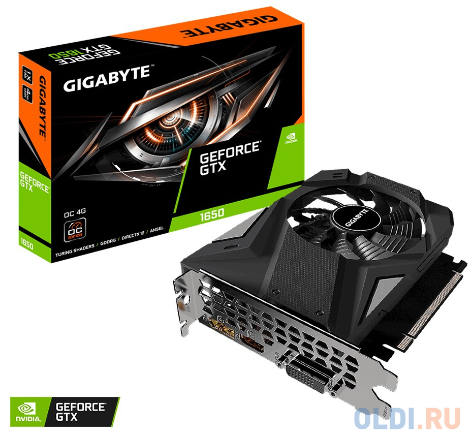 Видеокарта GigaByte GeForce GTX 1650 D6 OC 4096Mb GV-N1656OC-4GD